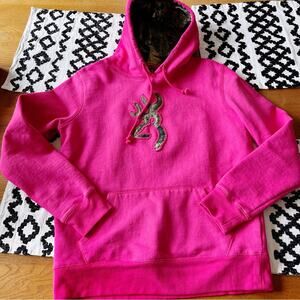 Browning for Her Pink Cozy Sweatshirt Hoodie Womens size medium M